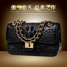 Kaisiludi/Женская деловая сумка из крокодиловой кожи, новинка, повседневная сумка на одно плечо, модная маленькая сумка