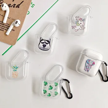 

Dreamcatcher Unicorn Butterfly Clear Earphone Case For AirPods 2 1 Cases Soft TPU Cute Pineapple Protective Cover for AirPod 2