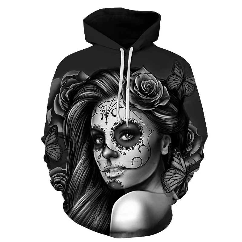 New to the horror movie role-playing doll Chucky Fashion men's hoodie 3D printed clown casual couple hooded sweatshirt pullover