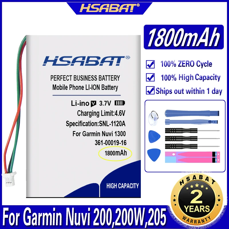 1800mAh 3610001911 Battery For Garmin Nuvi 200,200W,205,205W 205WT