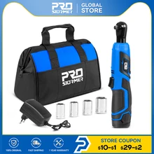 PROSTORMER – clé électrique 12V, batterie au Lithium Rechargeable, clé à cliquet Portable, outil électrique sans fil, chargeur rapide