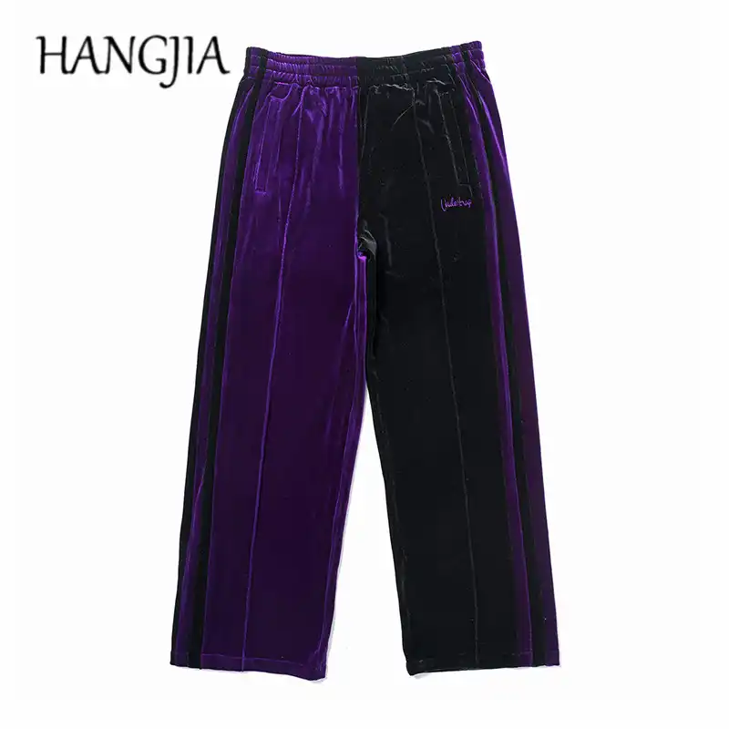 purple velvet pants mens