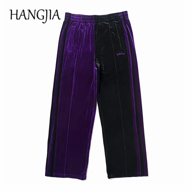 purple velvet jeans