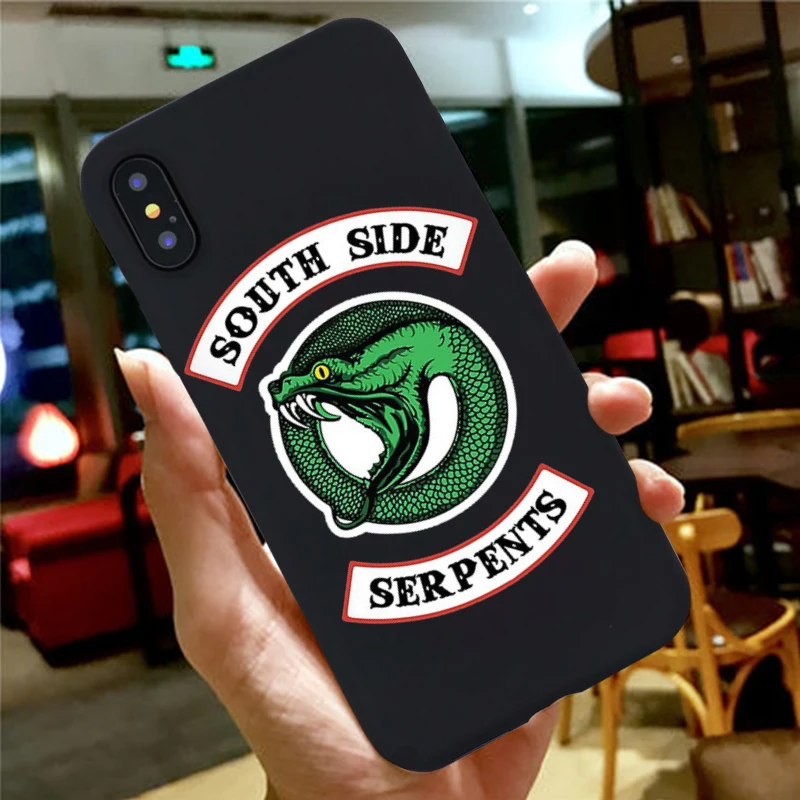 GYKZ Американский ТВ ривердейл Southside Serpents чехол для телефона iPhone X 11 Pro XS MAX XR X 7 8 6 6s Plus Мягкая силиконовая задняя крышка - Цвет: Style 3