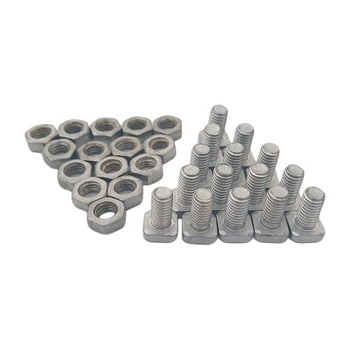 

15pcs Durable Greenhouse Square Head Nuts and Bolts Set Replacement Parts