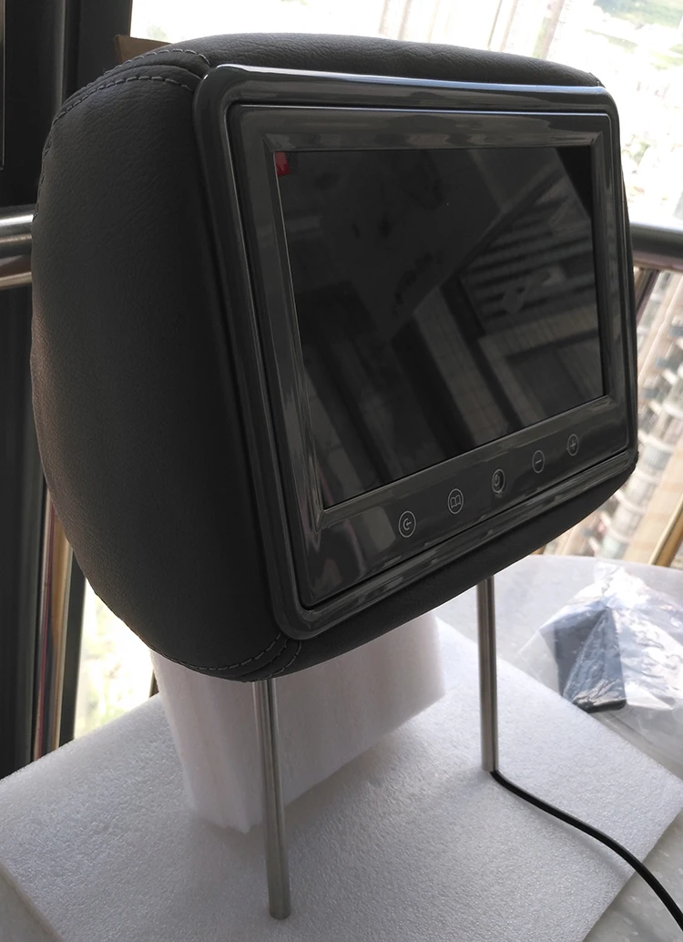 9inch headrest monitor car display with 2 av input 800x480 16:9 monitor 4:3 monitor tv auto car reverse monitor c4 407 display