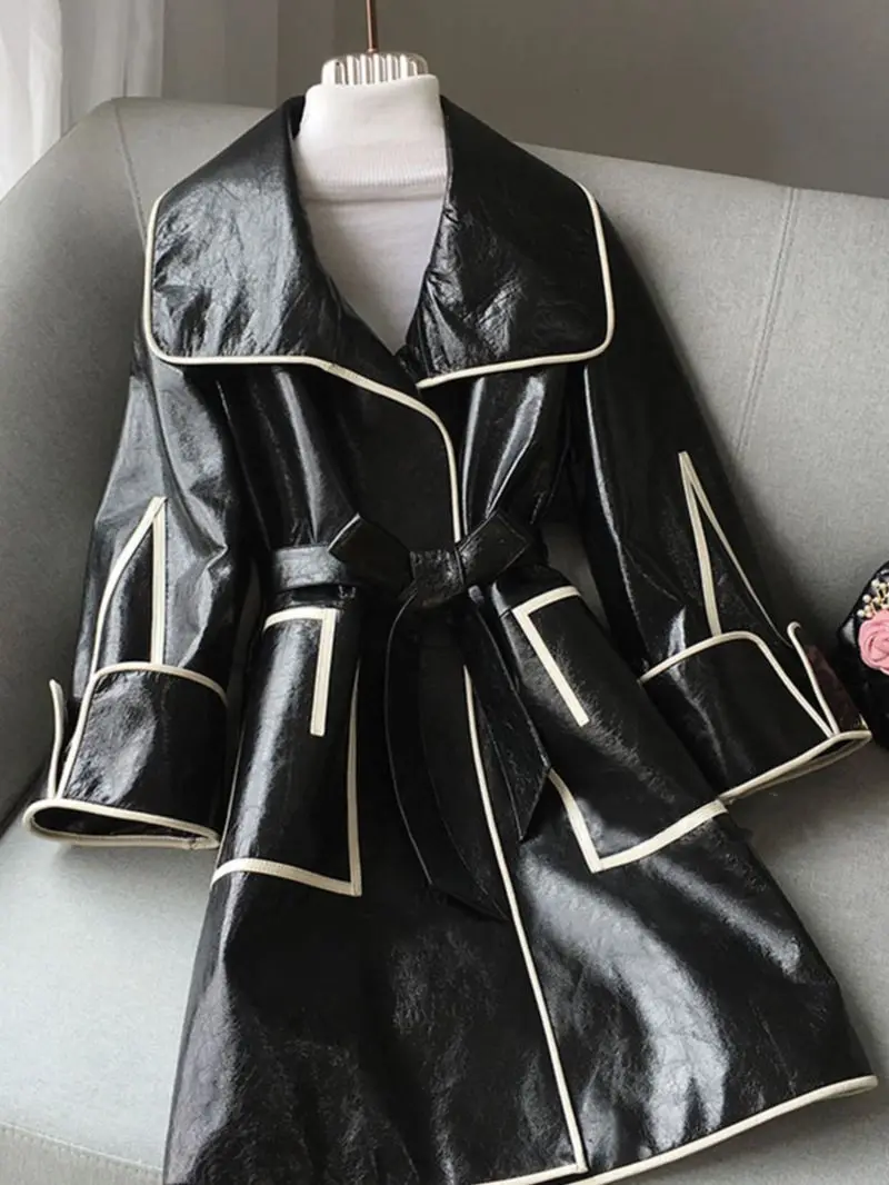 Korte trenchcoat met riem - Grijs - Maat 40-64