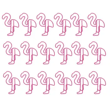 

24pcs Paper Clip Animal Cartoon Creative Flamingo Shape Stationery Paper Clips Practical File Clips for Office School Supplies
