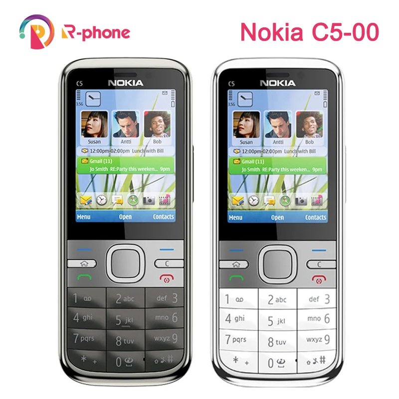 Восстановленный Оригинальный разблокированный телефон NOKIA Φ C5 с английской