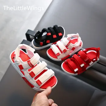 

Children's open toe sandals 2020 summer new girls' soft bottom fashion boys' beach shoes 4-15 years old anti slip sneaker