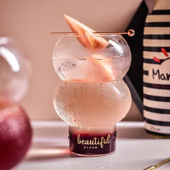 

Nordic Transparent Cocktail Beau Glass Coffee Yogurt Cup Milk Whiskey Beer Mug Heat Resistant Vodka Wine Drinkware Tumbler Glass