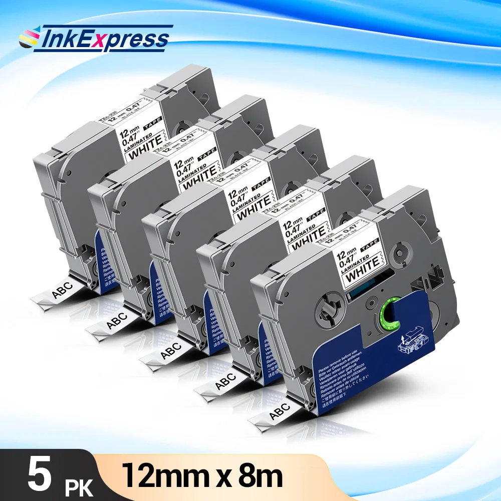 5PK запечатанных лент для Brother TZe231 TZe 231 этикетка 12 мм черный на белом фоне tze лента P