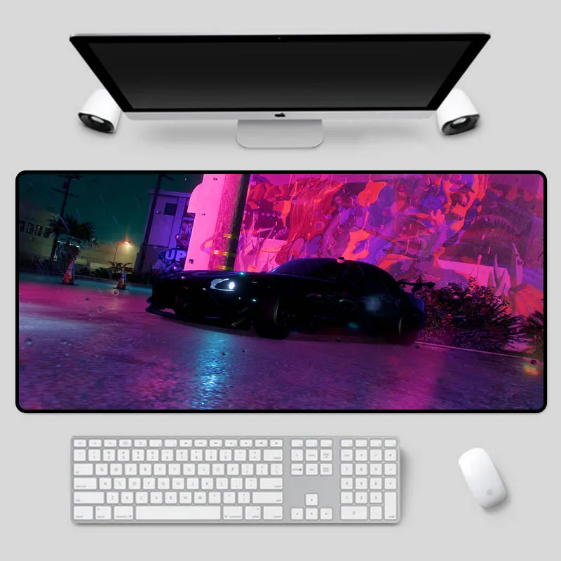 

XGZ Large size exquisite sports car pattern mouse pad colorful super running table pad imported high quality rubber keyboard pad