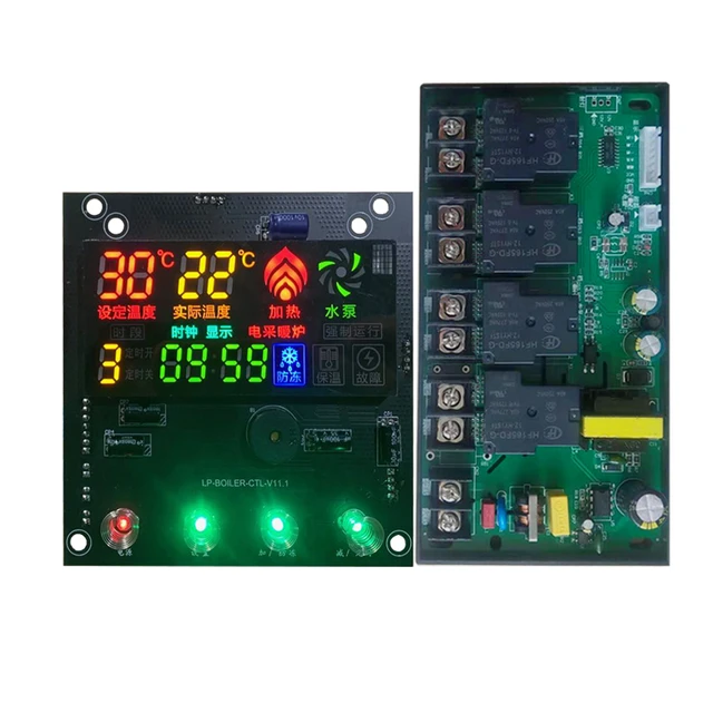 Hot Water Boiler Controller Gprs Type Color Digital Tube Screen Electric  Boiler Electronic Thermostat Wall Hanging Furnace - Instrument Parts u0026  Accessories - AliExpress