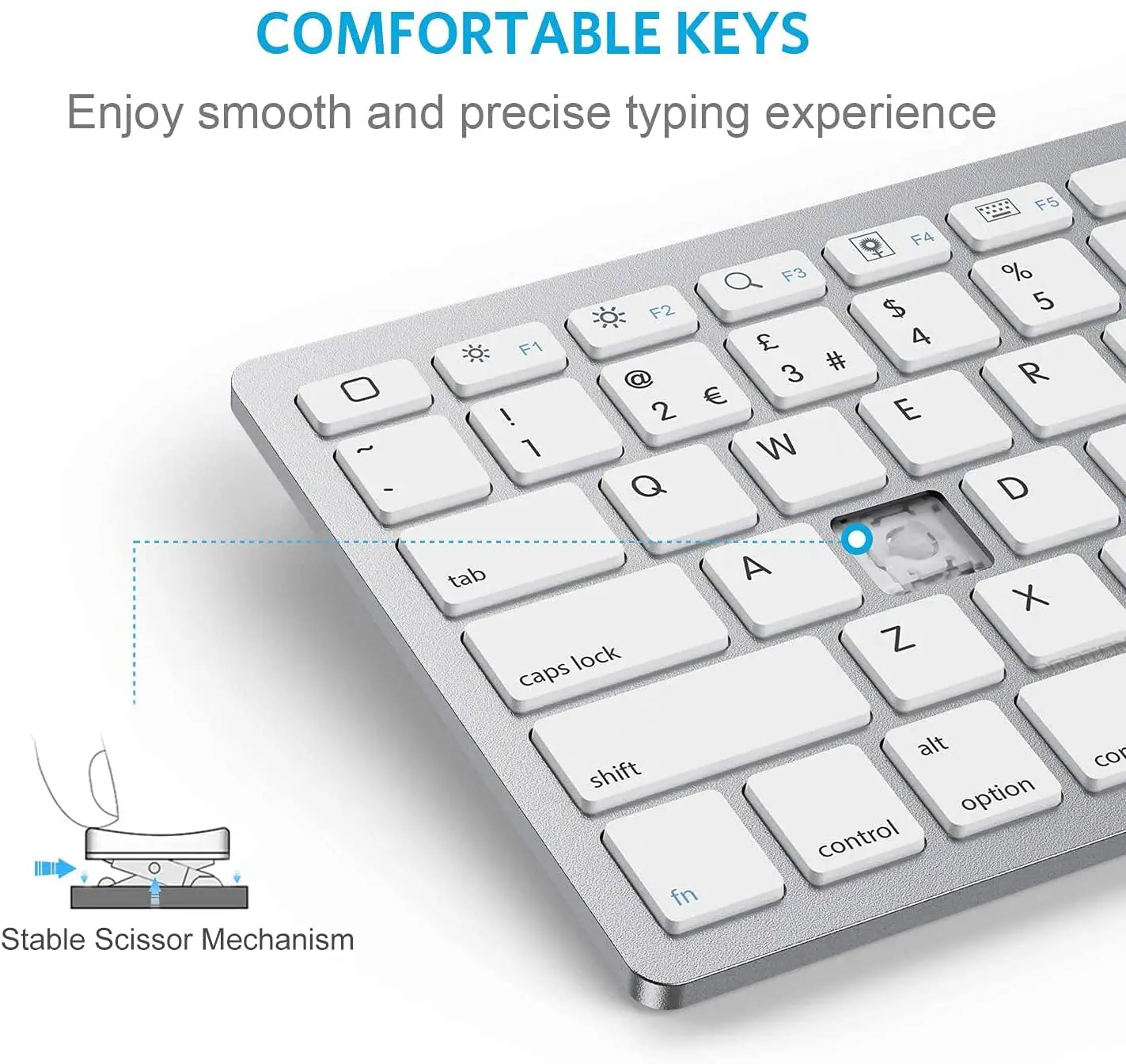 Slim Bluetooth Wireless Keyboard 78 keys for Tablet Phone iPad Laptop Macbook Compatible Windows Android iOS Mac OS magic keyboard pc