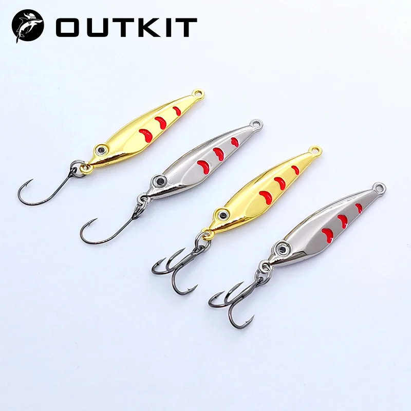 New Mini Fishing Lure 3Cm 4Cm 3G 5G Spoon Metal Lures Spinnerbait Minnow Small Fish Single Hook Jig Stream Trout Baits Pesca Hot