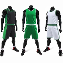 Мужские баскетбольные Джерси с принтом на заказ, зеленые спортивные костюмы для колледжа, дышащая мужская баскетбольная форма, спортивная одежда для девочек
