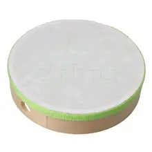 Yibuy зеленый деревянный Тамбурин барабан ручной Orff 20 см музыкальный инструмент