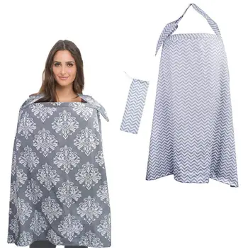 

Breastfeeding Nursing Covers Shaped Neck Bracing Windshield Elastic Buckle Pocket Cotton Adjustable Outdoor Feeding Cover