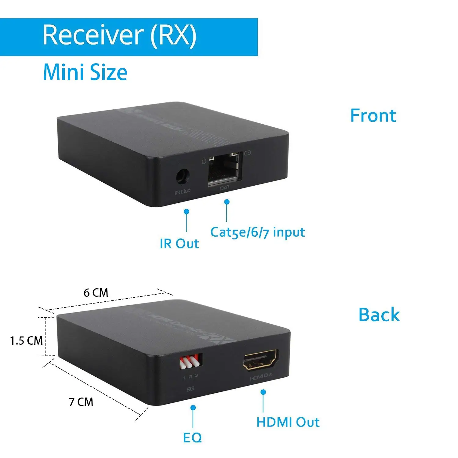 Удлинитель-расширитель HDMI с ИК-передатчик и приемник HDMI CAT5/6/7 удлинитель для головок 2 Порты и разъёмы Разделитель с мультимедийным интерфейсом высокой четкости петля HD 1080P HDMI; Ethernet E