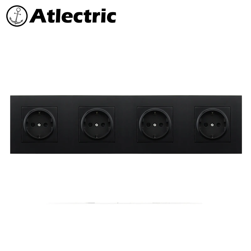 Atlectric ЕС/DE/RU стандартный разъем питания электрическая розетка пластиковая панель розетка 16A 110-250 В настенная розетка