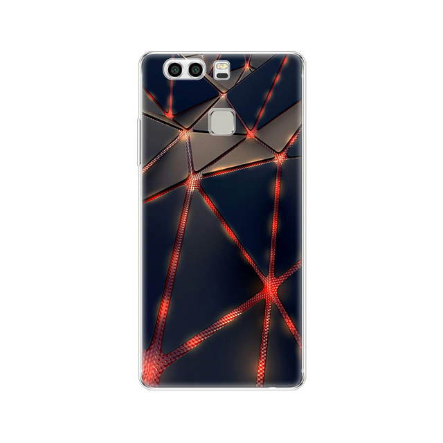 phone case for huawei P9 LITE PLUS 2016 soft tpu silicon back cover 360 full protective printing transparent coque