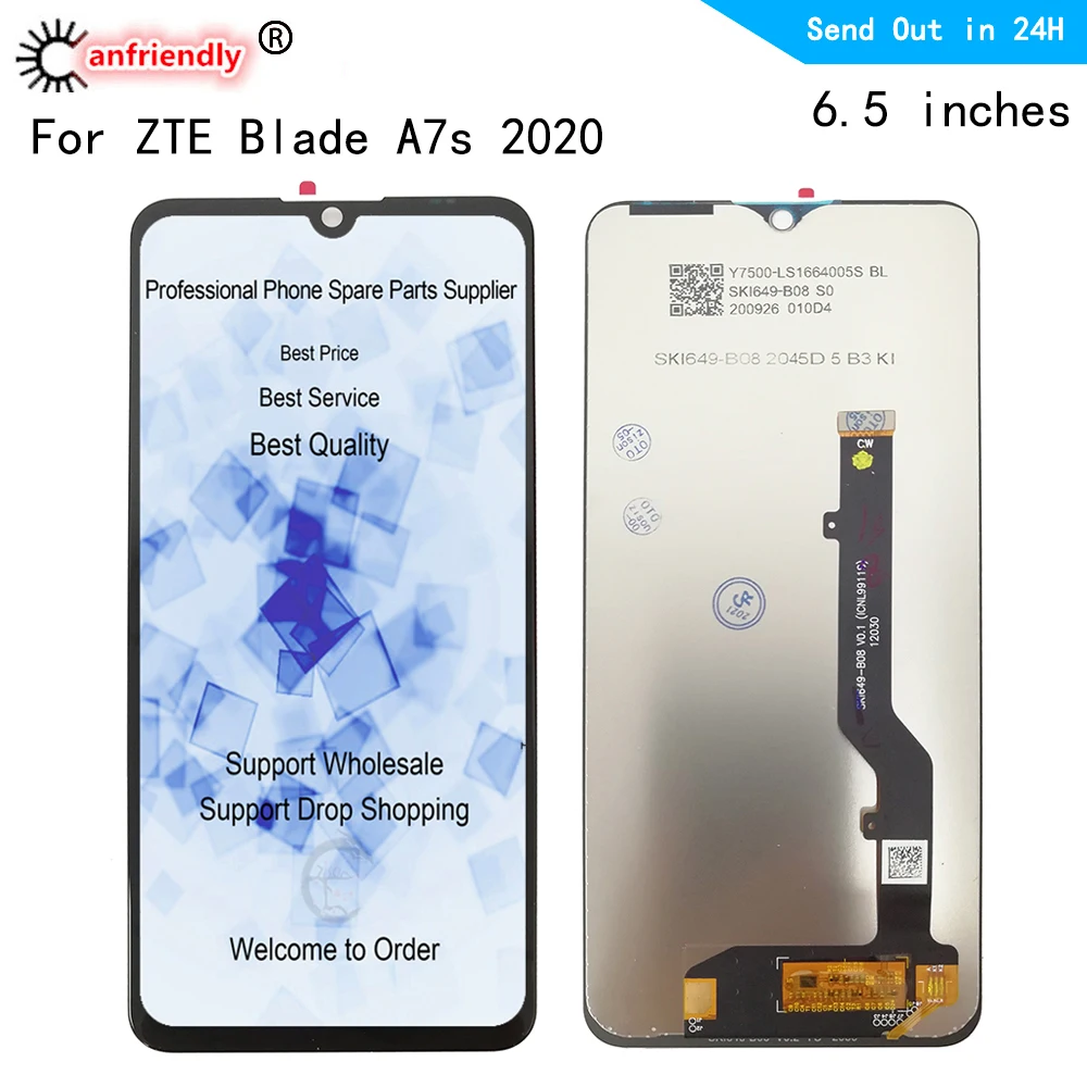 A7020 ЖК-дисплей для ZTE Blade A7S 2020 + сенсорная панель экран дигитайзер модуль сборка