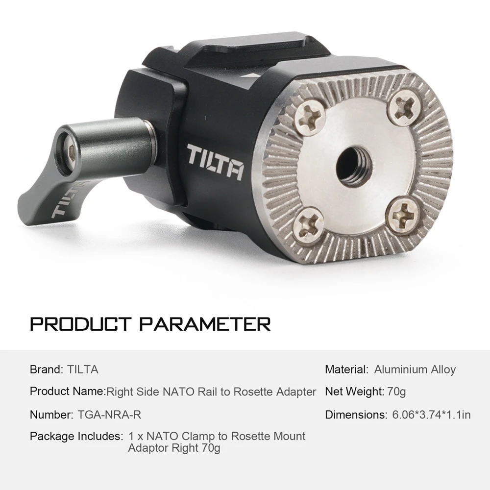Tilta Nato Rail para Adaptador Rosette Tga-nra-r l Lado Esquerdo Compatível com Dji Ronin Rs2 Rs3 Pro Rsc2 Rs3 - Image 6