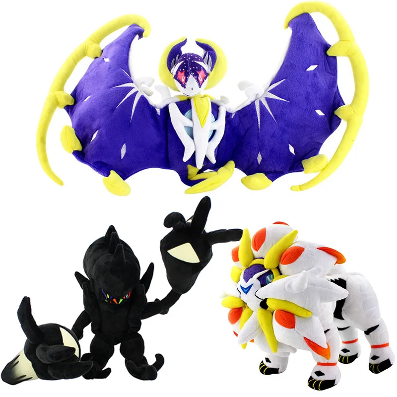 

Takara Tomy Big Size 3 Styles Alola Solgaleo Lunala Necrozma 10-20" Pokemon Sun and Moon Soft Plush Dolls Toys For Children