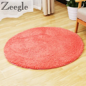 

Zeegle CamoFleece Round Carpet Mats Soft Fluffy Carpet For Living Room Shaggy Kids Bedroom Computer Chair Circular Mats