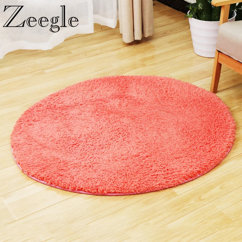 Zeegle CamoFleece круглый ковры коврики мягкий пушистый ковер для Гостиная мохнатые дети