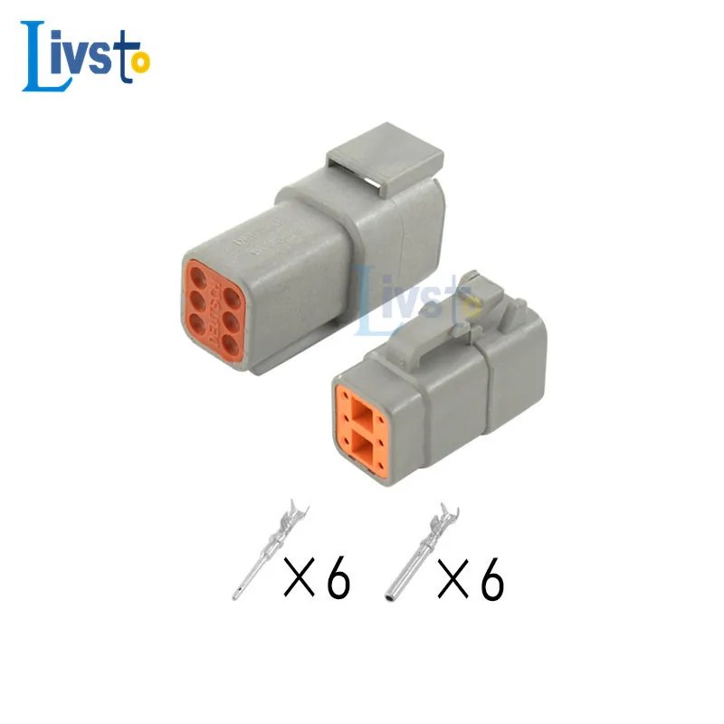 dtm conector impermeavel com terminais automotivo conector automatico dtm04 4p dtm06 4s 01