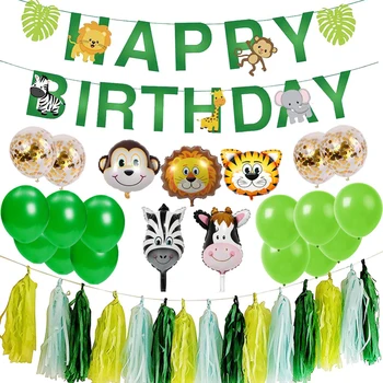 

Animal Foil Balloons Zoo Animal Jungle Theme Birthday Party Decoration Kids Birthday Balloons Safari Party Decor