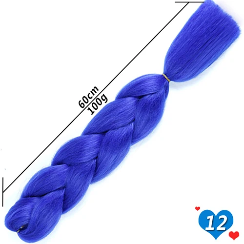 Allaosify синтетические волосы для наращивания Омбре плетение волос одна штука 100 г/упак. 24 дюйма афро объемные волосы огромные косы с крючком Омбре - Цвет: #144