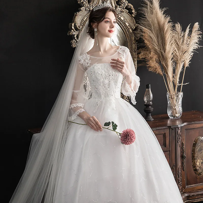 Vestido Cocktail Jurk 2020 Nieuwe Woorden In De Schouder Mouw Koreaanse Bruid Huwelijk Garen Dunne Nette, grote Werven Van Zwangere Vrouwen