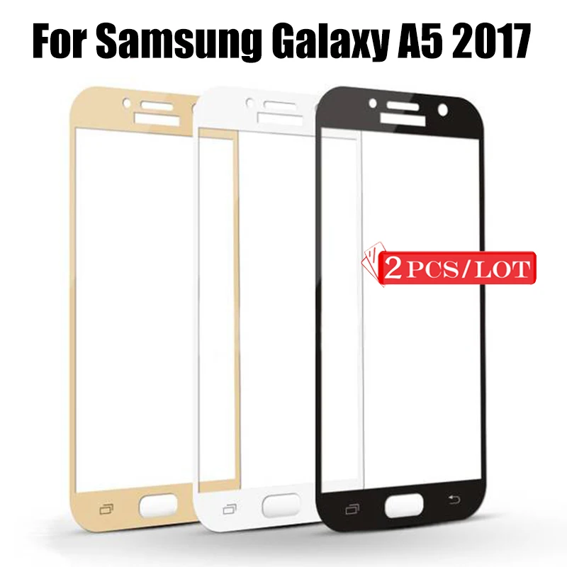 2Pcs A5 Glass for Samsung Galaxy A5 2017 Screen Protector on SamsungA5 sansung A 5 5A A520 Film Tempered Glass Protective Glass afbeelding