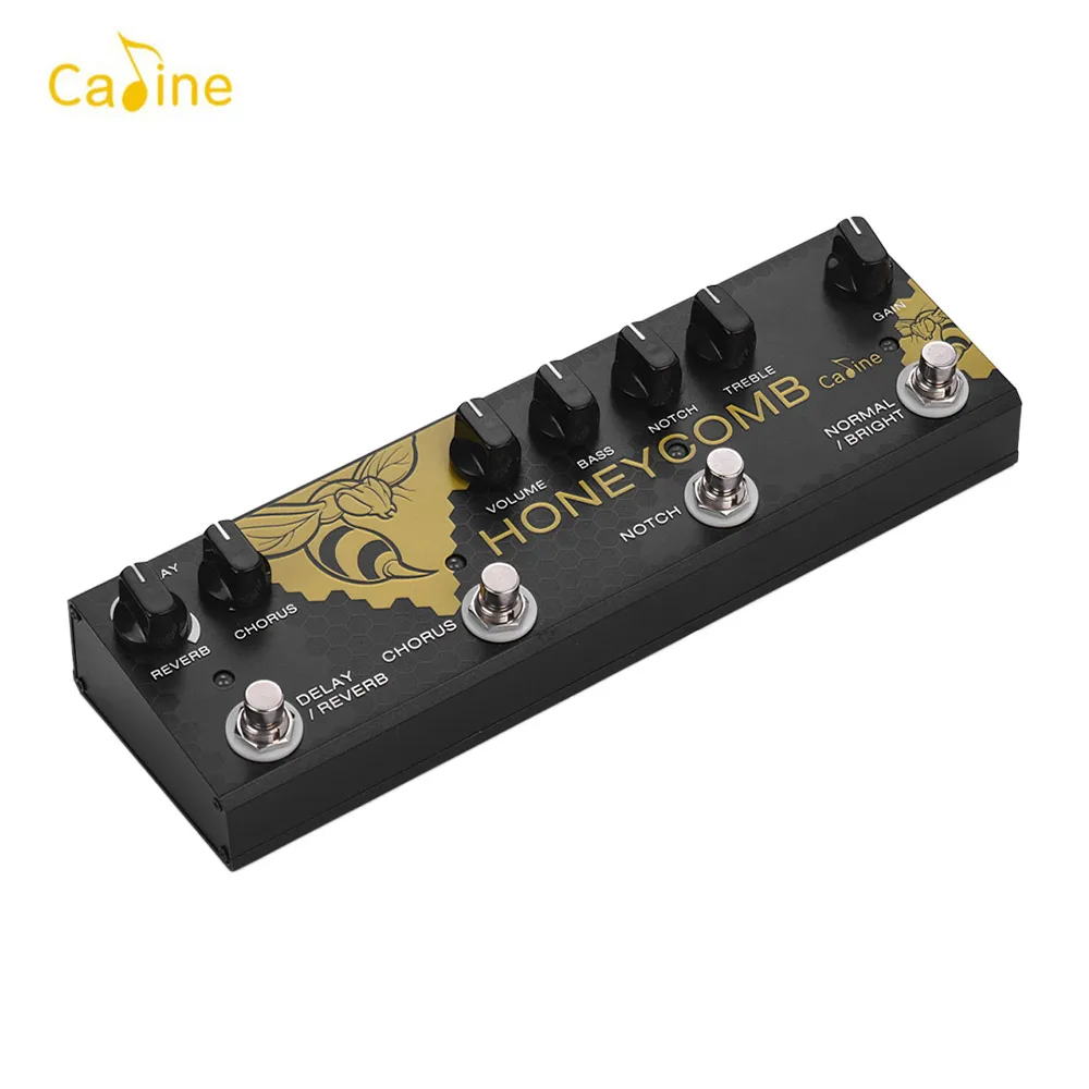 

Caline CP-48 Honey Comb Acoustic Guitar Multieffects Pedal Chorus Delay Reverb Notch Guitar Effects Pedals Guitar Accessories