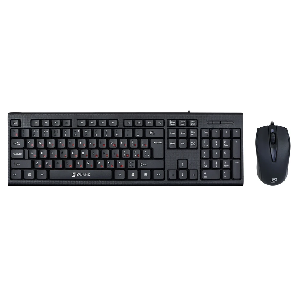 Set (keyboard + mouse) OKLIK 630M, USB, wired, black Keyboard Mouse