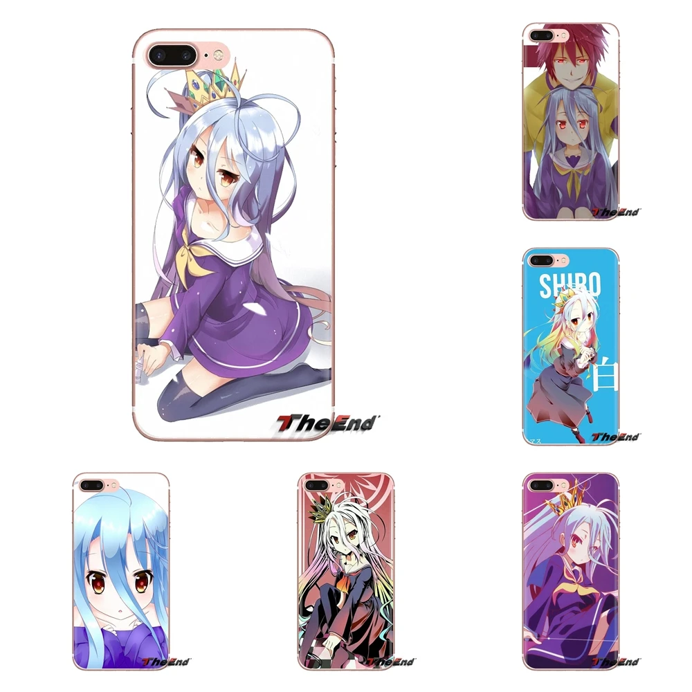 Transparent Soft Shell Covers cartoon no game life Shiro For Samsung Galaxy A3 A5 A7 A9 A8 Star A6 Plus 2018 2015 2016 2017 |