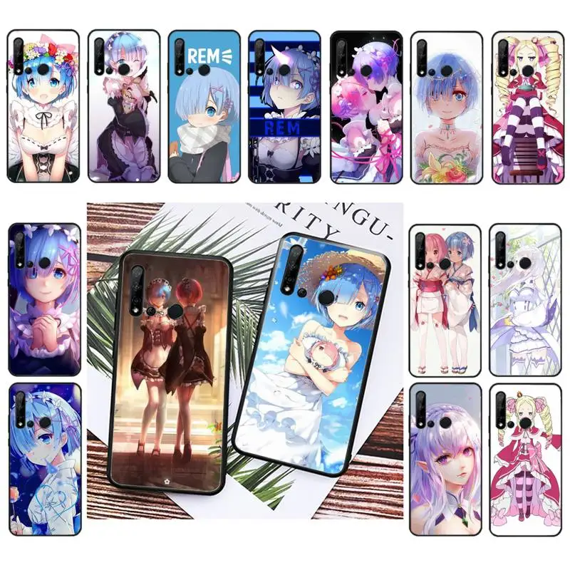 Новый черный чехол для мобильного телефона Babaite anime zero rem Huawei P20 P30 Pro lite P smart Z Y5 Y6 Y7 Y9