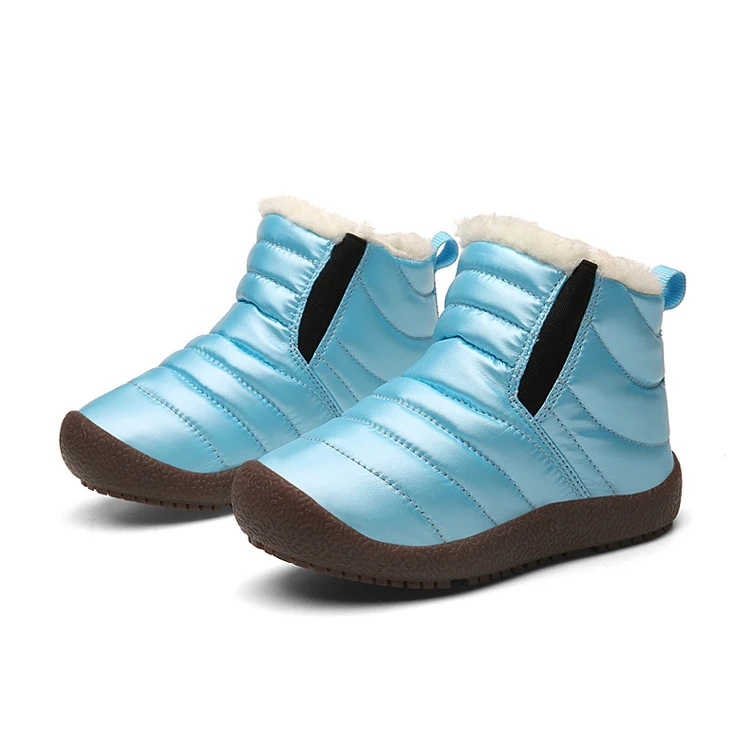 Winter Warm Plush Kids Snow Boots Waterproof Thicken Short Baby Infant Ankle Boots Non-slip Sports Shoes Cotton-padded Boots