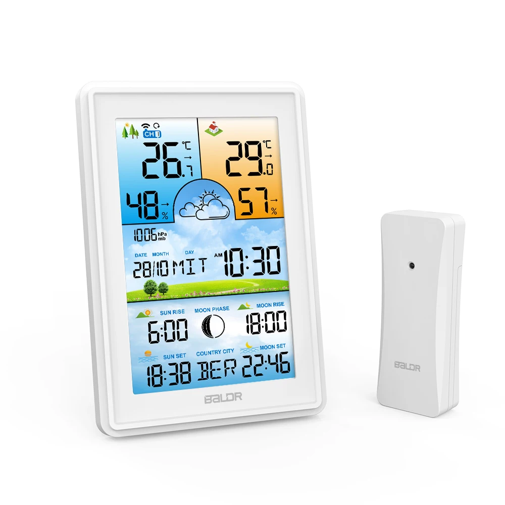 Weather Station Wireless Outdoor hygrometer digital Thermometer mmHg Barometer Digital Hygrometer Alarm Weather Forecast