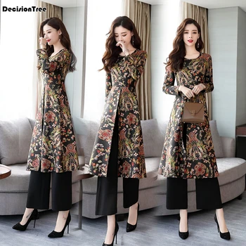

2020 vietnamese aodai vietnam cheongsam folk style elegant dress for women robe+pants sets chinese dress vietnam ao dai set