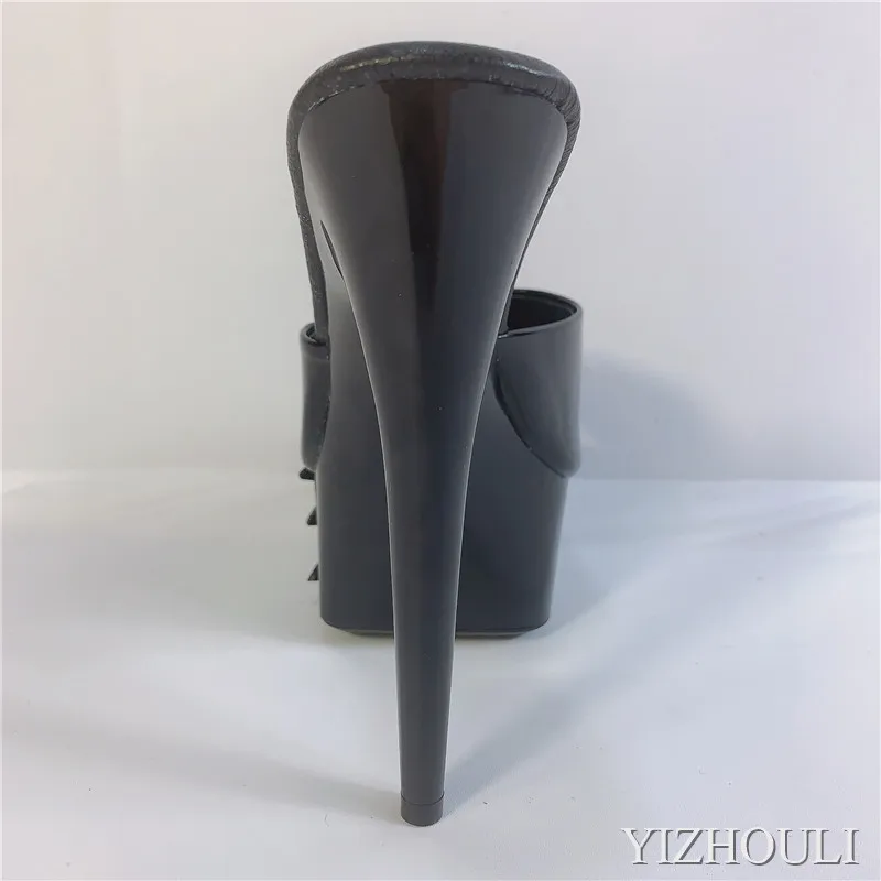 15cm belt buckle ultra high heels, sexy night cool slippers, lady shoes temperament of the lacquer that bake Dance Shoes