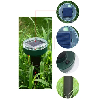 

3 Pcs Outdoor Solar Ultrasonic Rat Repeller Utility Insect Repeller Environmentally Friendly Ultrasonic Mouse Repellent Device