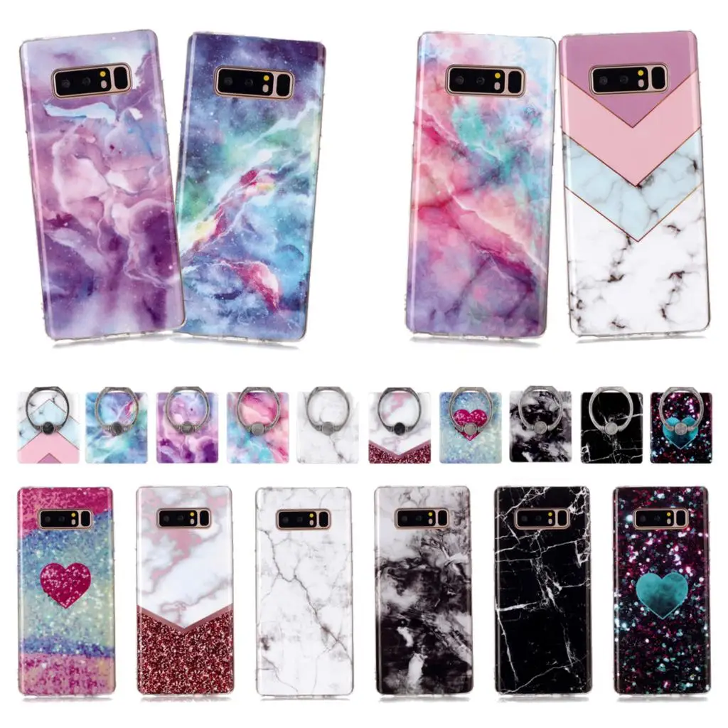 TPU Cases For Samsung Galaxy Note8 N950 N950F Soft Silicone Cover Back Bumper Phone Shells With holder |
