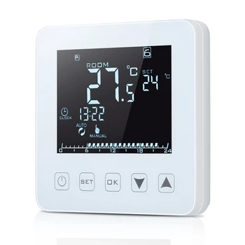 

Speaker Control HY08WE-2 Electric Heating Thermostat LCD Display Digital Thermometer Black With WIFI Function Floor Heating Film