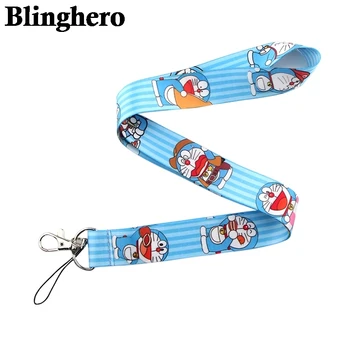 

CA875 Wholesale 20pcs/lot Doraemon Neck Strap Lanyard for keys ID Card Phone Straps USB Badge holder DIY Neck Strap Hang Rope