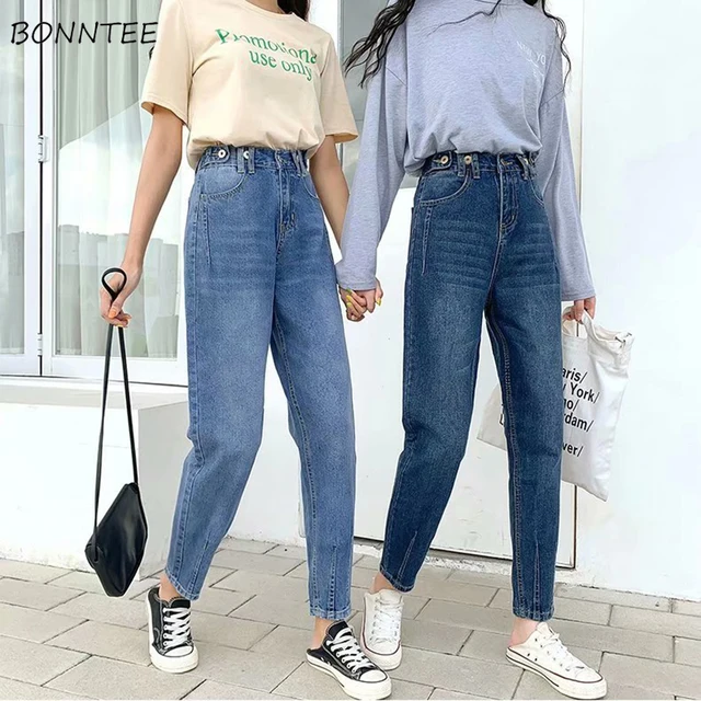 US $15.87 Jeans Women Large Size 5XL High Waist Ankle-length Trousers Womens Denim Classic All-match Korean S