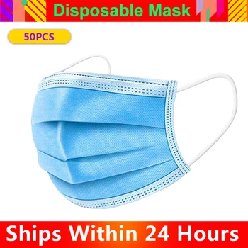 

2020 Disposable Mask Non-woven Fabric Earloop Sterile Anti Pollution Viral Dust 3Ply Protective Respirator Face Mask Protection